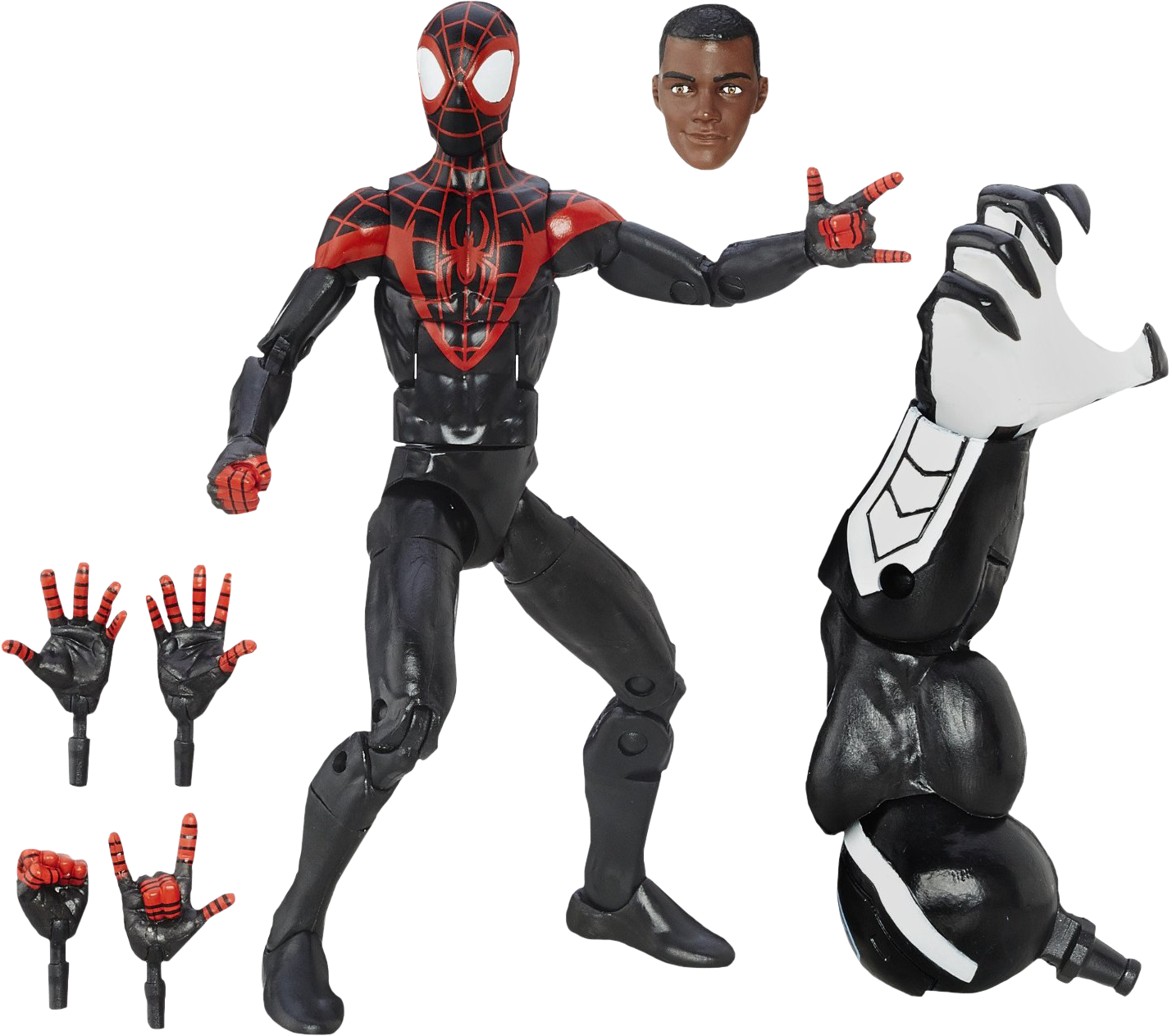 Amazing Spider Man - Marvel Legends Spider Man Miles Morales (1429x1263), Png Download