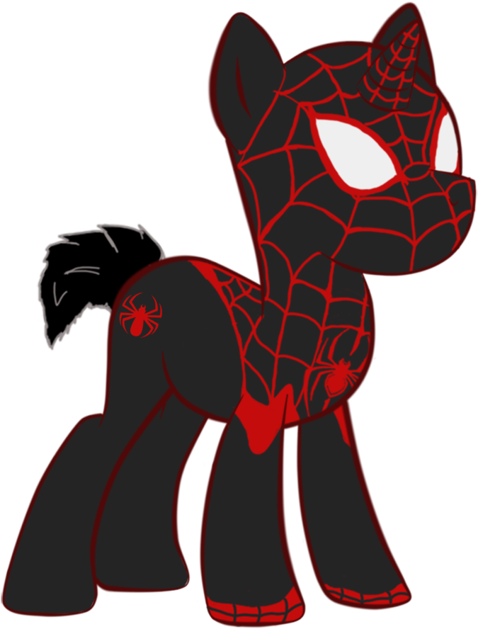 #817275 - Artist - Animepegasus, Artist - Edcom02, - Miles Morales Pony (866x1024), Png Download