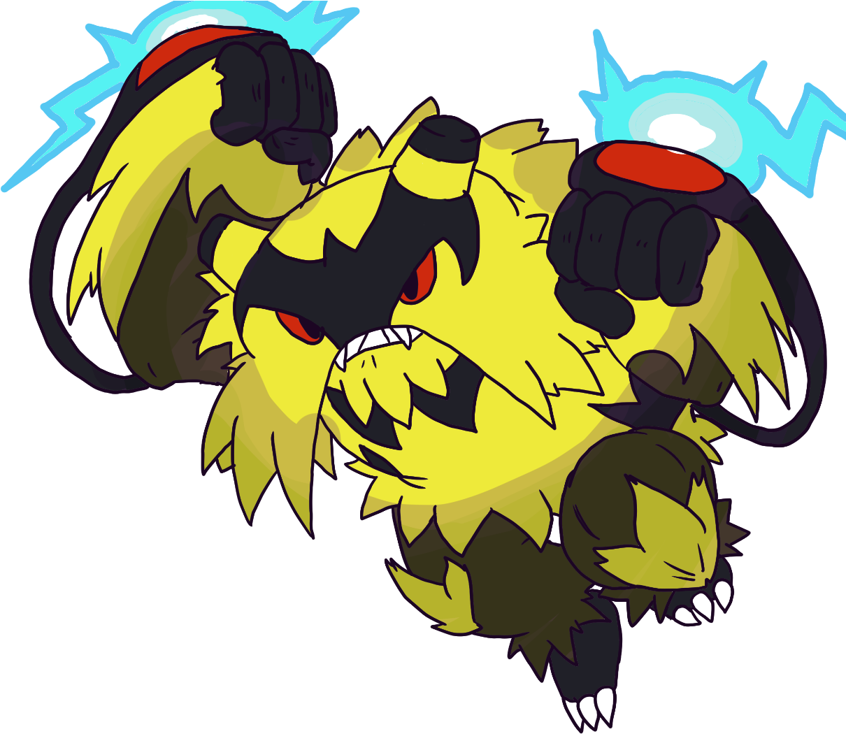 Mega Electivire Concept - Mega Electivire (1209x1061), Png Download