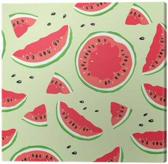 Slice Of Watermelon / Seamless Vector Pattern With - Watermelon (400x400), Png Download