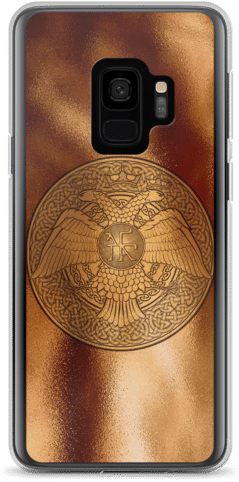 Byzantine Double-headed Eagle Gold Background Samsung - Bronze (600x600), Png Download