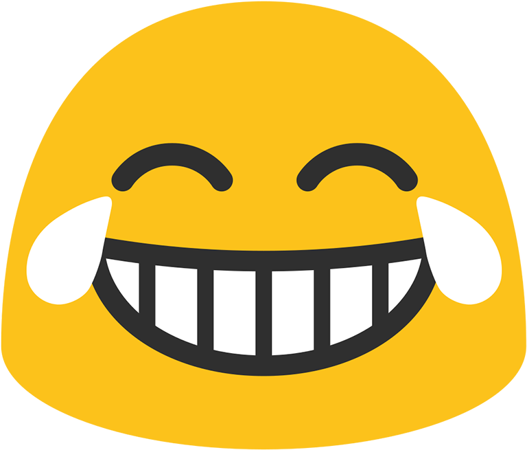 Joy Tears Face - Blob Joy Emoji (1366x768), Png Download