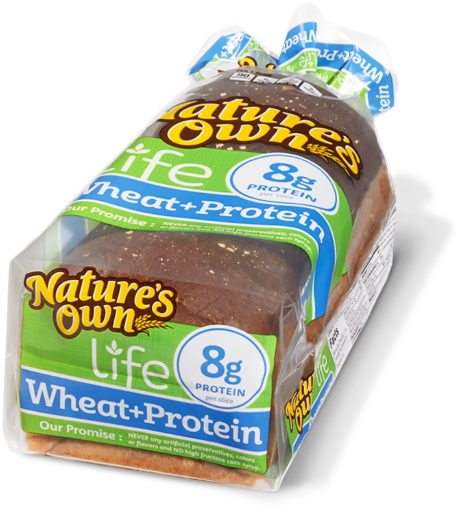 Wheat Protein - Nature's Own Protein Bread (890x1000), Png Download