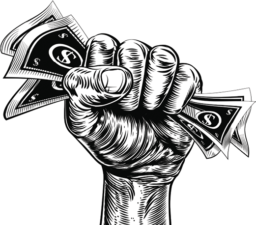 Fist Holding Money - Protest Politics In The Marketplace: Consumer Activism (585x510), Png Download