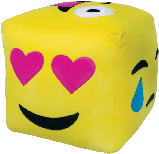 Download Emoji Cube 3d Embroidered Pillow Cube Emoji Full Size PNG