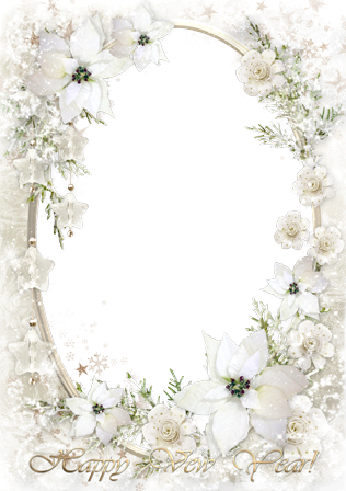 Silver Snow On The New Year - New Year (316x448), Png Download