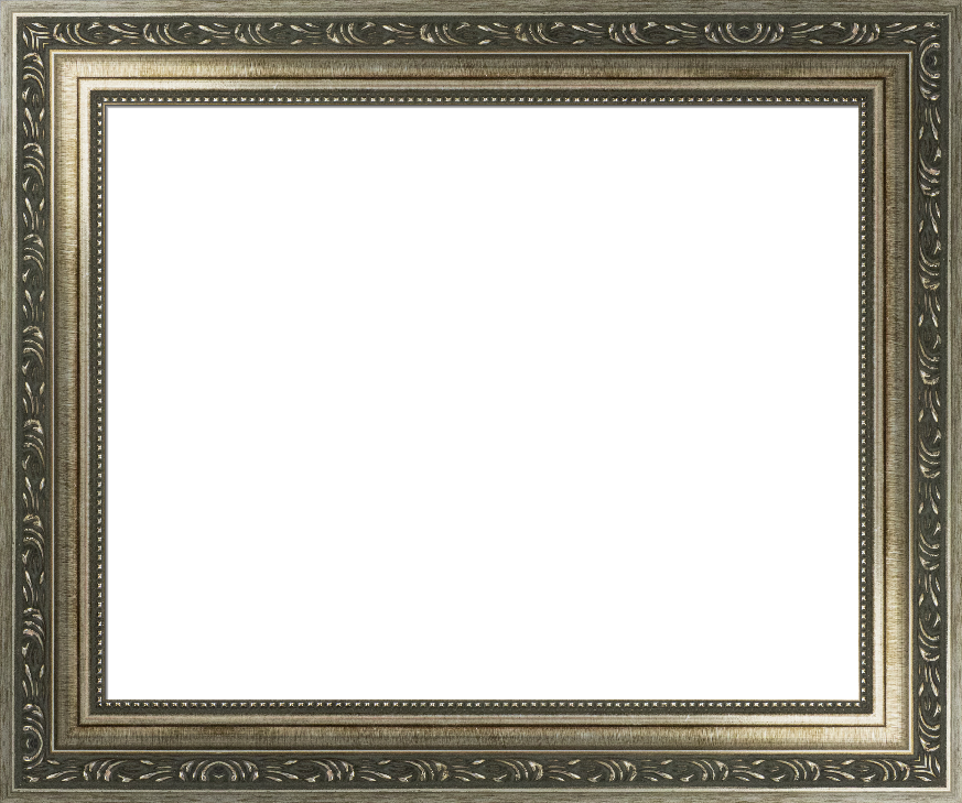 Ornate Silver Scoop Frame Baroque Custom I Framedit - Portrait Frame (873x729), Png Download