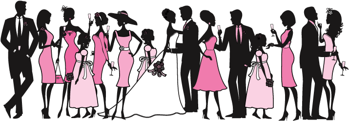 15 Wedding Party Silhouette Png For Free On Mbtskoudsalg - Wedding Party Png (721x382), Png Download