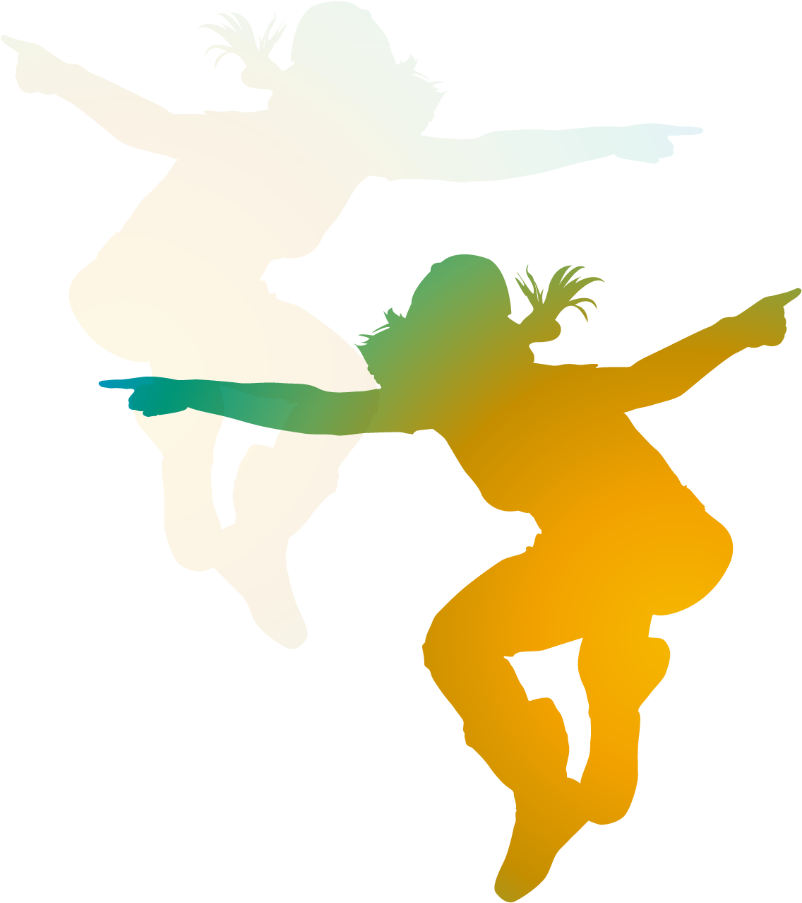 Dance Party Silhouette At Getdrawings - Muurteksten Dansen (1254x1454), Png Download
