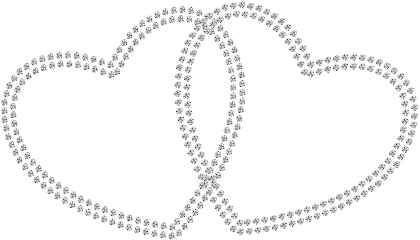 Free Png Two Diamond Hearts Png Images Transparent - Diamond Hearts Png (851x485), Png Download