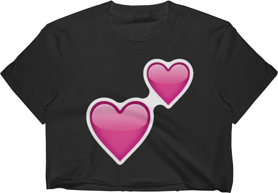 Download Emoji Crop Top T Shirt Heart Full Size PNG Image PNGkit