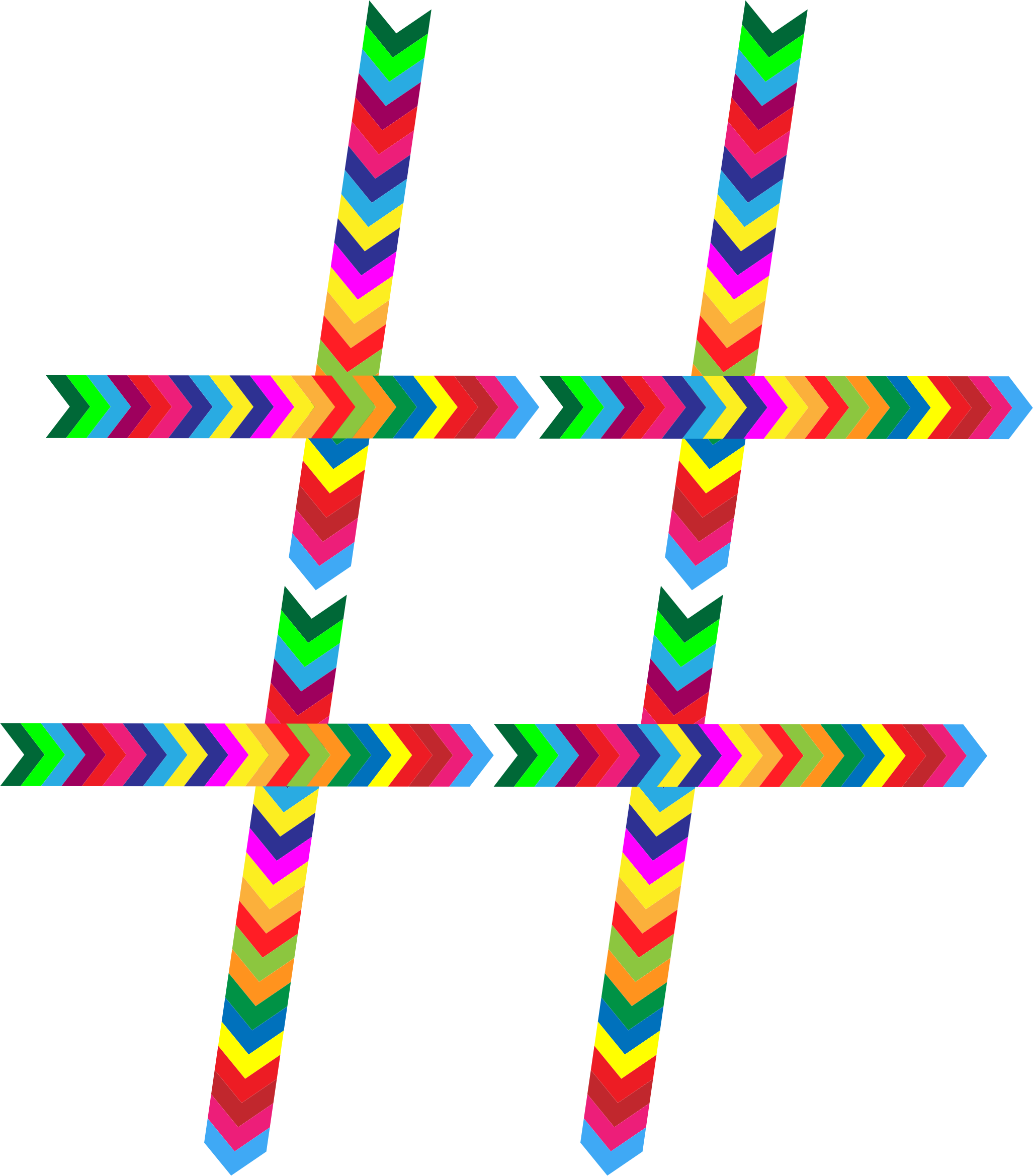 This Free Icons Png Design Of Prismatic Hashtag (2054x2338), Png Download