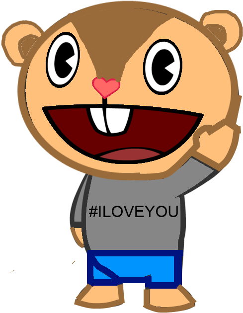Hashtag - Nutty Happy Tree Friends (697x645), Png Download