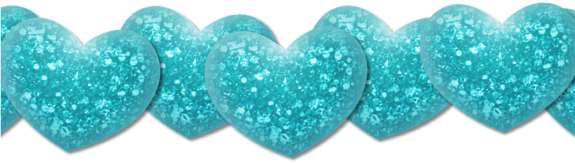 Two Hearts In Accord By Tamara Ferguson - Coeur Bleu Vert (809x283), Png Download