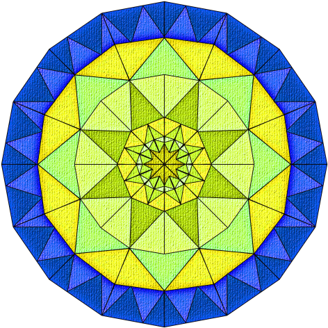 Abstract Paper Patterned Circle Yellow And Blue - Paper (720x720), Png Download