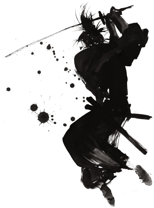 The Bushi Part 3 Samurai Artwork, Samurai Tattoo, Ronin - Samurai Painting (500x678), Png Download