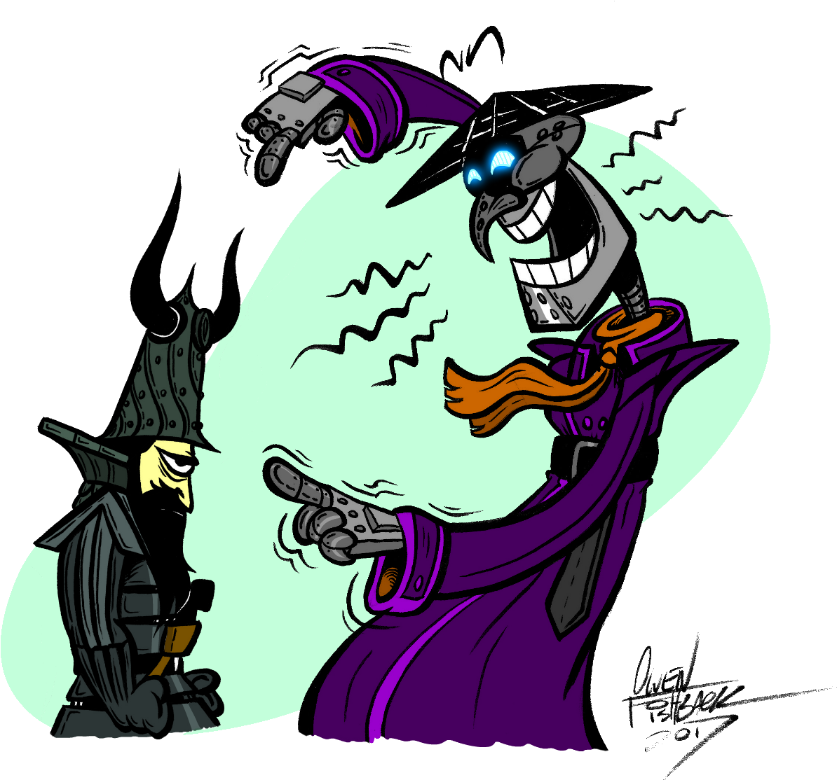 Fictional Character Vertebrate Cartoon Horse Like Mammal - Samurai Jack Scaramouche Fan Art (1300x1152), Png Download
