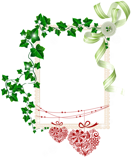 Cluster, Ivy, Frame, Framework, Hearts - Gift Experience Wedding Planner (640x640), Png Download