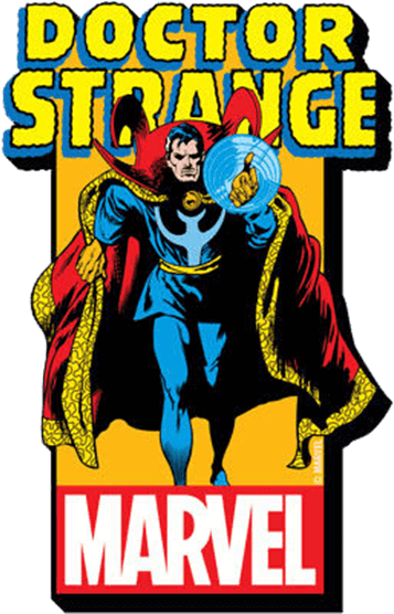 Doctor Strange Logo Magnet - Classic Marvel Comic Dr Strange (555x555), Png Download