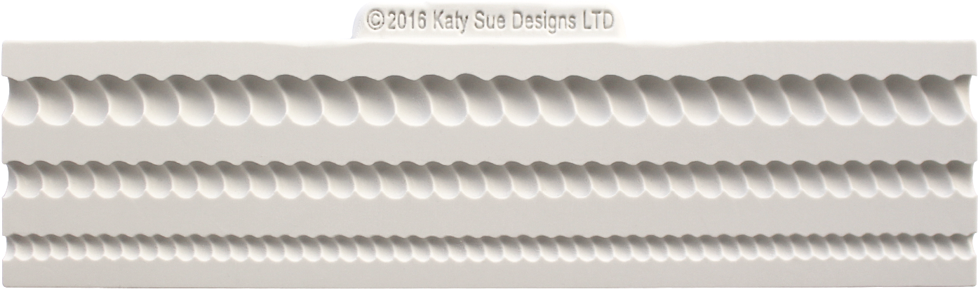 Katy Sue Rope Border Silicone Sugarcraft Mould Creative - Cupcake (1600x725), Png Download