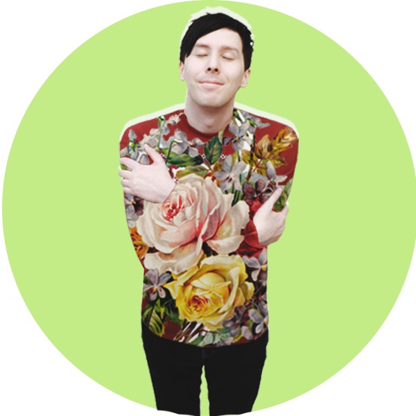 Amazingphil Amazingphil Icon Phil Lester Phil Lester - Vintage Floral Journal: Vintage Floral Notebook (small (600x600), Png Download