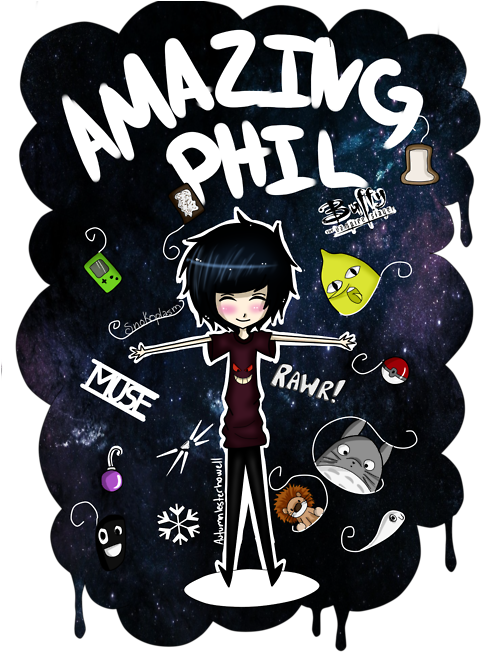 Youtuber Review Danisnotonfire Amazingphil - Phil Lester (500x670), Png Download