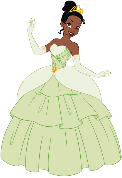 Princess Tiana In Her New Beautiful Ballgown Dress - Princess Tiana (444x620), Png Download