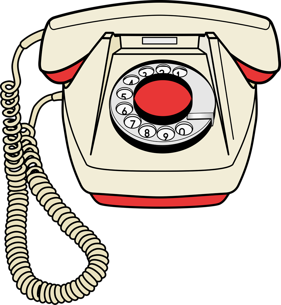 Clipart Telephone Cord Clipart - Telephone Cliparts (958x1039), Png Download