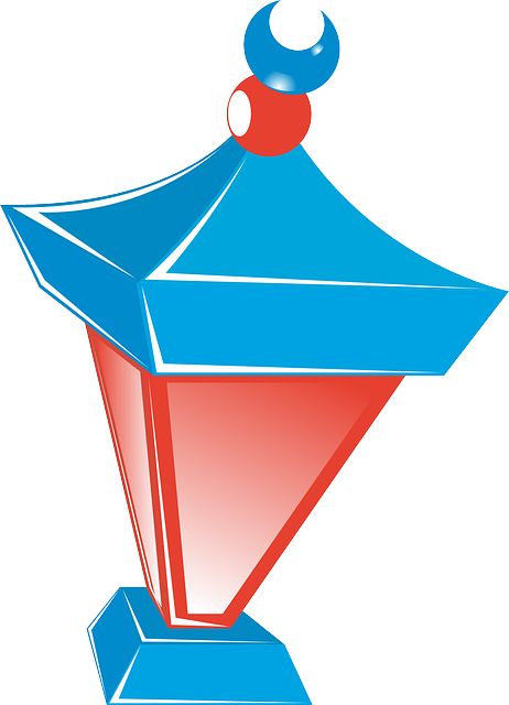 Lamp, Lantern, Light, Lighting, Red, Orient, Half Moon - Clipart Lampion (462x640), Png Download