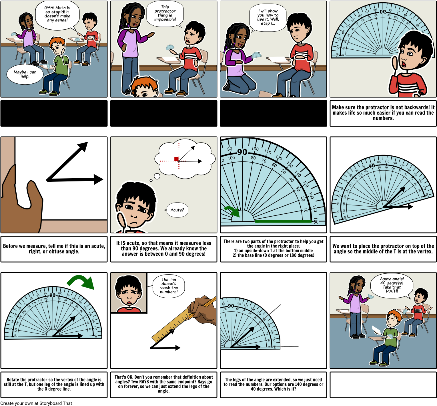 How To Use A Protractor - Se Utiliza Un Transportador (1548x1437), Png Download