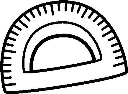 Protractor Coloring Page - Dibujo De Un Transportador (600x470), Png Download