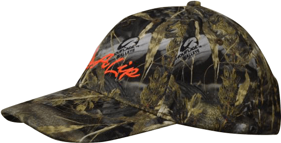 Walleye Fishouflage W/orange Logo Rip A Lip Cap - Baseball Cap (600x600), Png Download