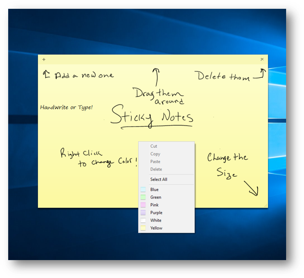 Sticky Notes Right Click - Post-it Note (1013x924), Png Download