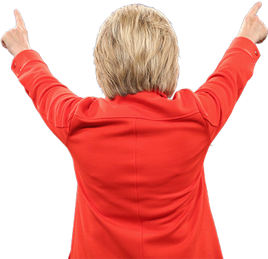 In Attacking Charters, Hillary Clinton Reverses Course - Back Of Hillary Clinton (600x375), Png Download