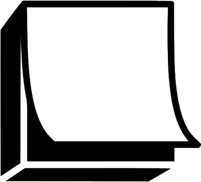 Black And White Pack Of Sticky Notes - Post It Note Clipart Black And White (400x400), Png Download