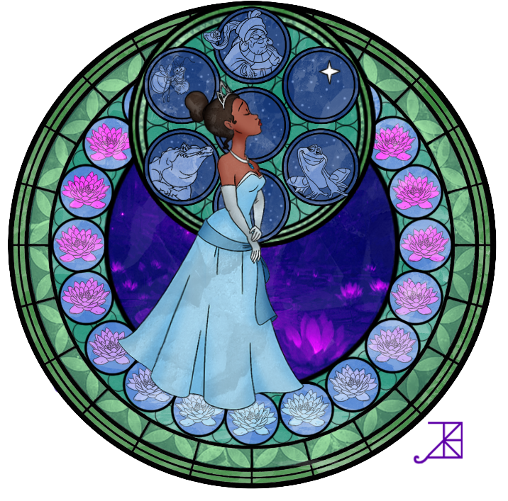 Disney Princess Images Tiana Stained Glass Hd Wallpaper - Disney Princess Stained Glass Windows (720x720), Png Download