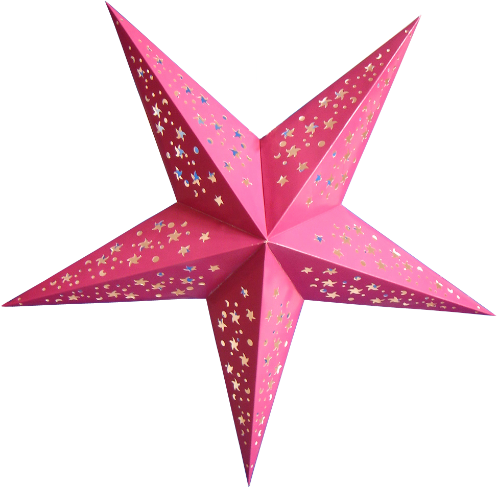 Origami Decoration Led Paper Lantern Star Shape Ceiling - Gấp Ngôi Sao Bằng Giấy (1000x1000), Png Download