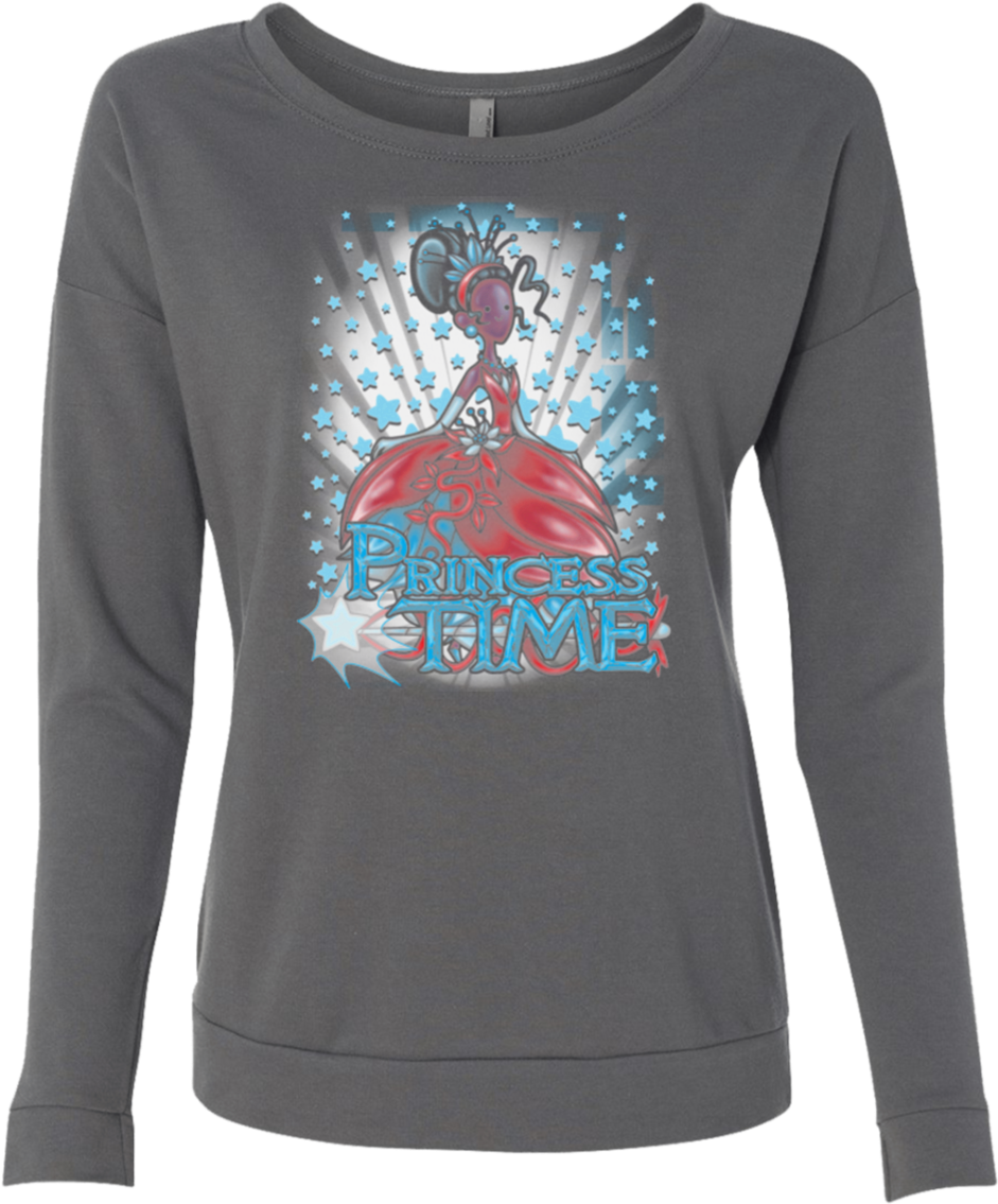 Princess Time Tiana French Terry Scoop - Sweatshirt (1155x1155), Png Download