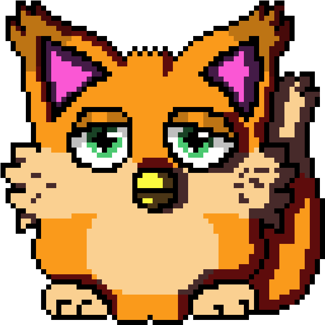 Furby Pixelart From Stolen Base - Cartoon (730x680), Png Download