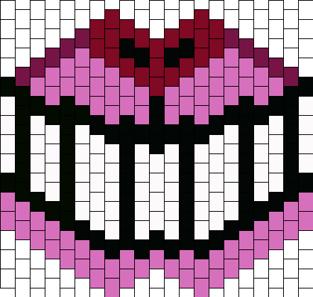 Disney Cheshire Cat Grin Mask Bead Pattern - Surgical Kandi Mask Patterns (441x418), Png Download