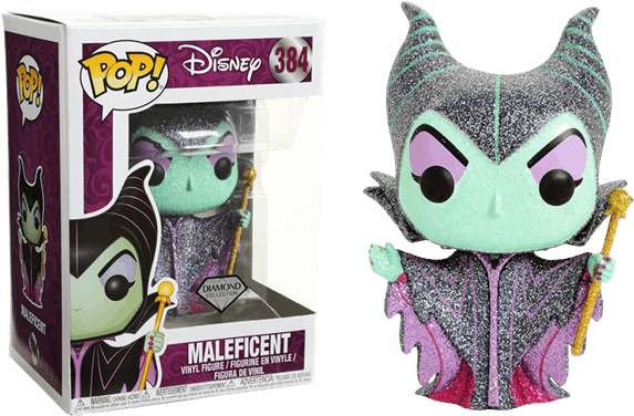 Maleficent Diamond Glitter Pop Vinyl Figure - Funko Pop Diamond Collection (600x600), Png Download