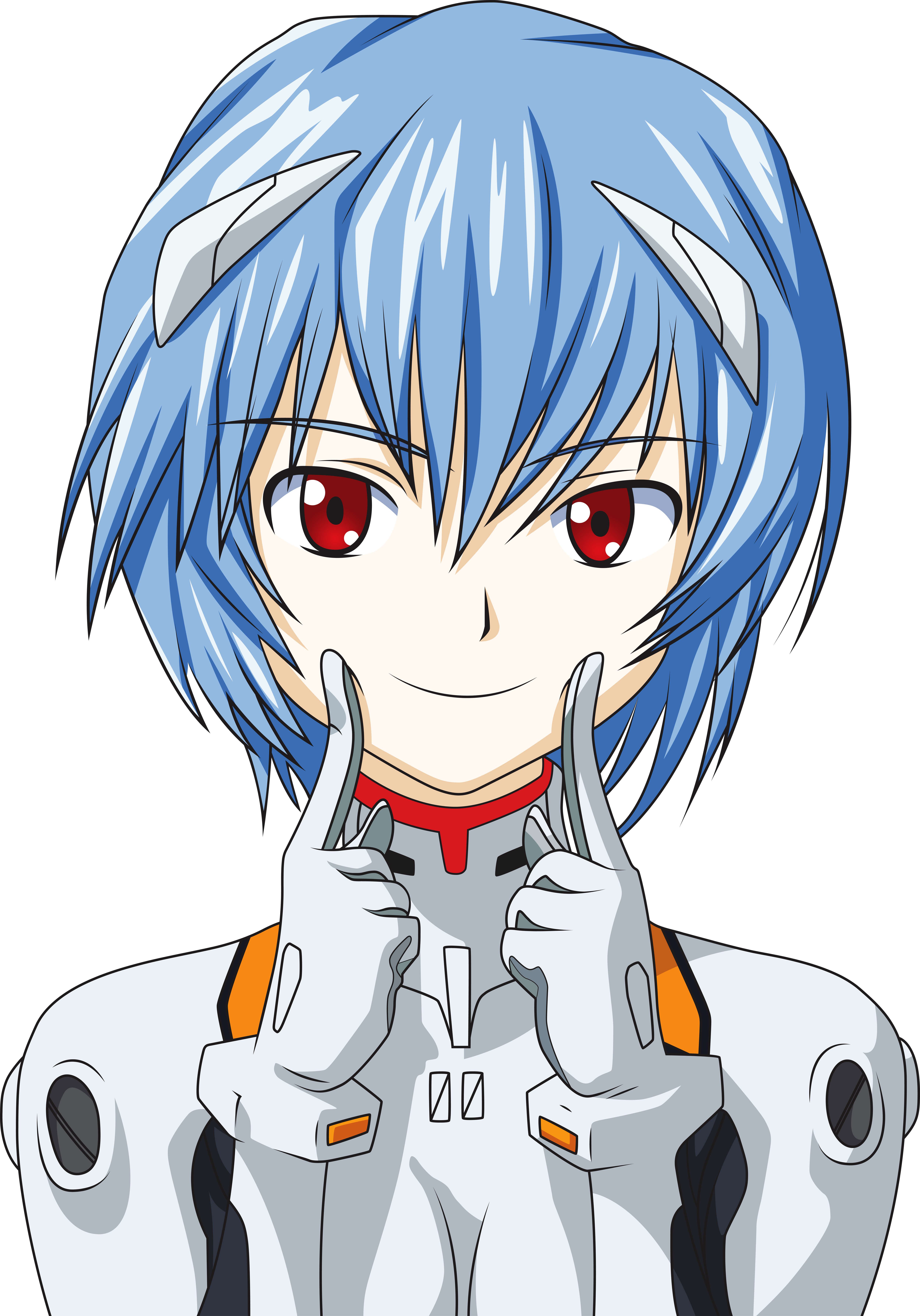 Hiramatsu Tadashi Neon Genesis Evangelion Ikari Shinji - Rei Ayanami Smile (5000x7152), Png Download
