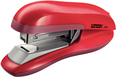 Rapid Fashion Stapler F30 - Rapid F30 Flat Clinch Stapler Half Strip Red (440x330), Png Download
