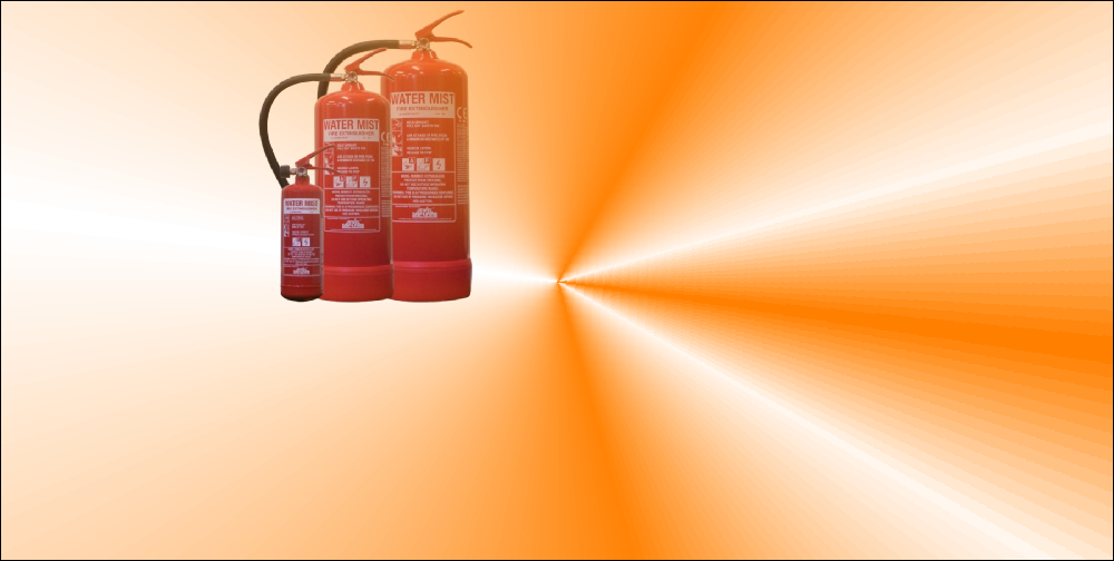 Fire Extinguisher Water Mist-height 580mm X Width 193mm (1000x504), Png Download