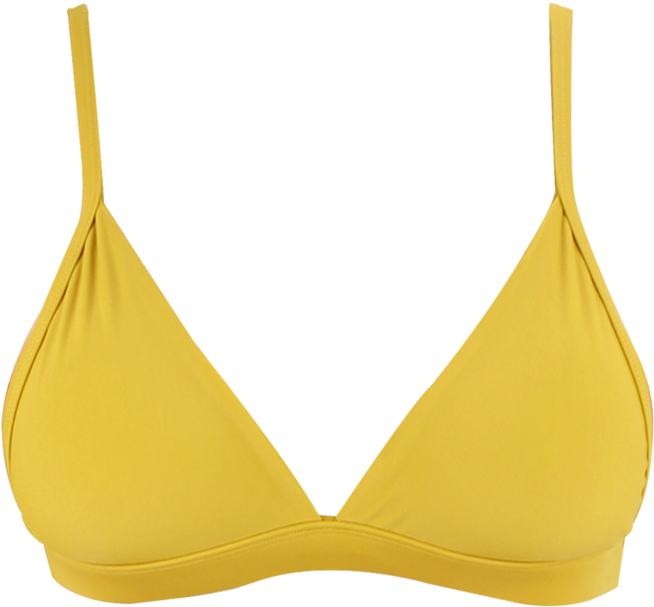 Mustard Triangle Bikini Top - Bikini (760x760), Png Download