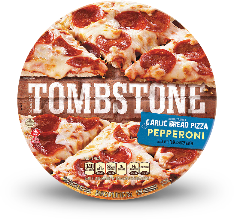 Tombstone Pepperoni Garlic Bread Pizza - Tombstone Garlic Bread Pepperoni Pizza (780x779), Png Download
