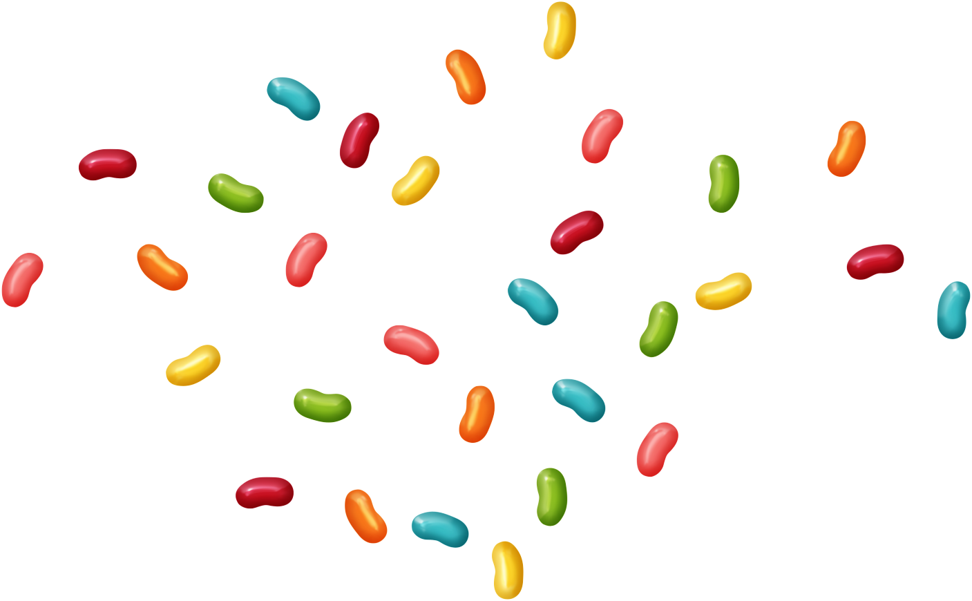Jelly Bean Png - Jelly Beans Transparent Png (1407x870), Png Download