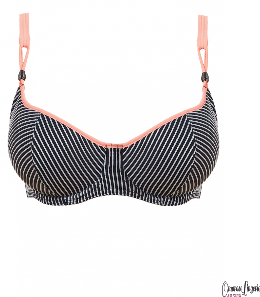 Freya Horizon Underwire Sweetheart Padded Bikini Top - Freya Swim Horizon Bikini Bh Push-up (e-h Kupa) Blå (1200x1200), Png Download
