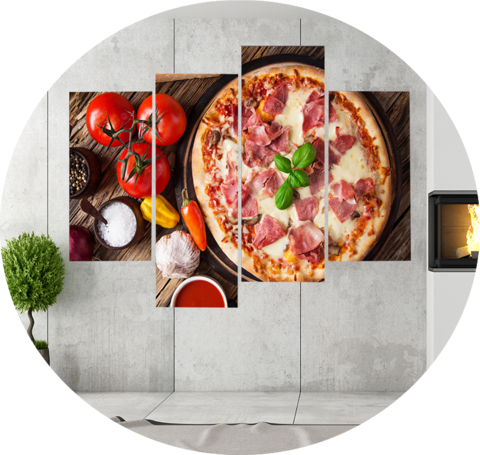 "make A Pizza" - Beddinginn Delicious Barbecue Pizza Design Round Throw (480x455), Png Download