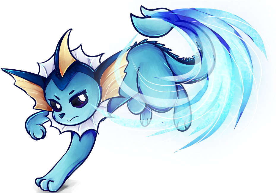 Vaporeon Used Aqua Tail - Vaporeon Tail (1000x650), Png Download